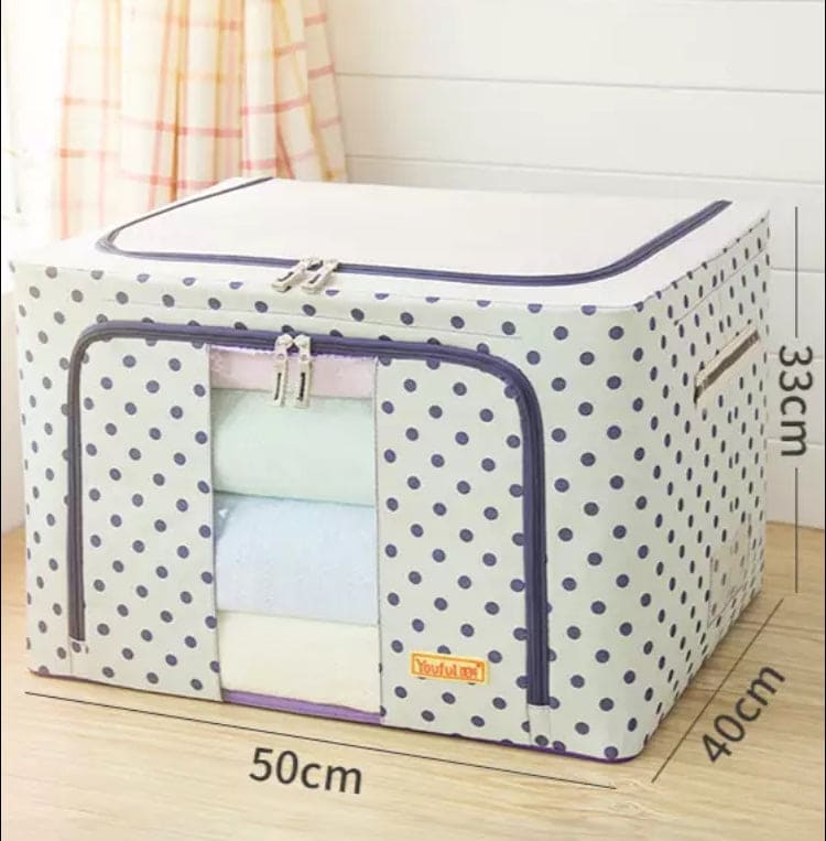 Printed Large Capacity Storage Box, Waterproof Oxford Cloth Steel Storage Box, Clothing Quilt Storage Bag Organizer, Quilt Blanket Socks Stuff Container, Portable Folding Closet Organizer Printed Large Capacity Storage Box, Waterproof Oxford Cloth Steel Storage Box, Clothing Quilt Storage Bag Organizer, Quilt Blanket Socks Stuff Container, Portable Folding Closet Organizer